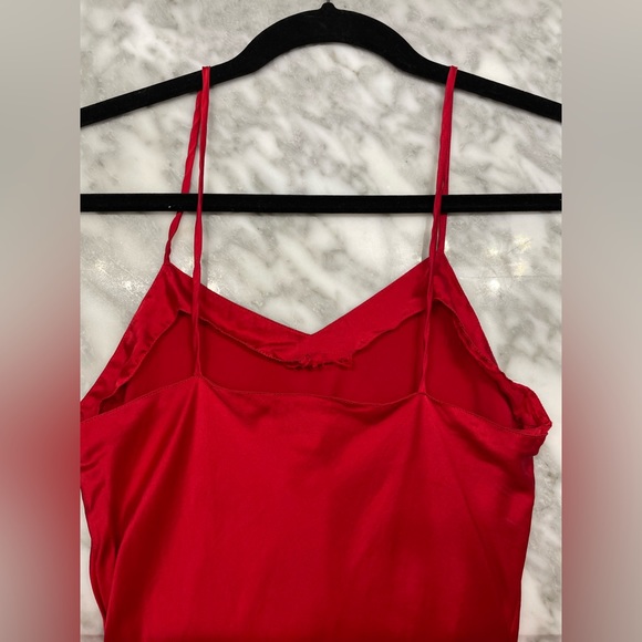 Lasoie 100% Silk Red Slip dress - Picture 6 of 6